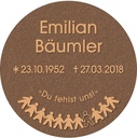 Bronze-Denkmaltafel für Grabmal, 12×6 cm bis 15×15 cm