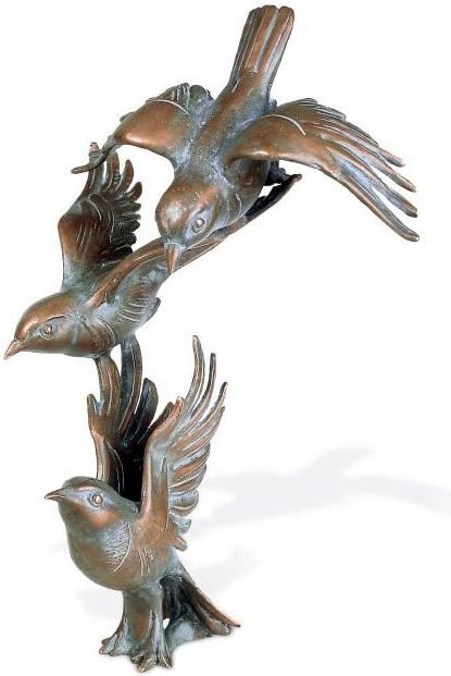 Bronze-Statue Vtáci für Grabmal, 31×24×17 cm