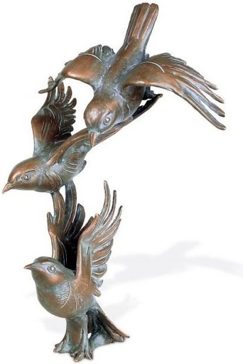 [ST-SK-TIER01] Bronze-Statue Vtáci für Grabmal, 31×24×17 cm