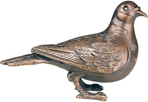 [ST-SK-TIER02] Bronze-Taube für Grabmal, 10×14 cm