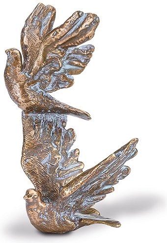 Bronze-Statue von Vögeln für Grabmal, 5–11 cm