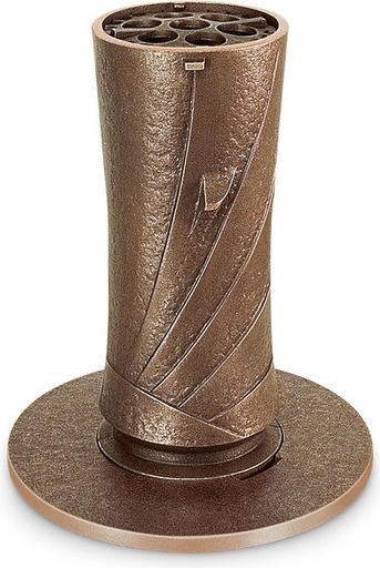 [ST-SK-VERS02] Bronze-eingelassene Grabvase, Höhe 24 cm