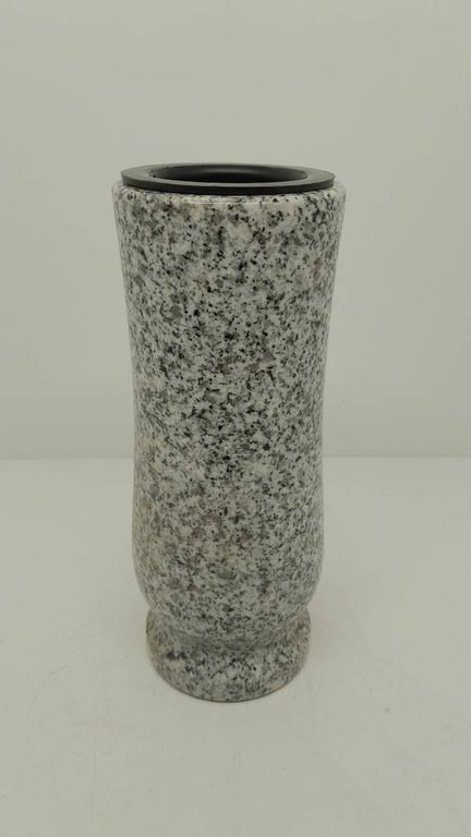 Friedhofs-Vase AV383 aus hellem Granit