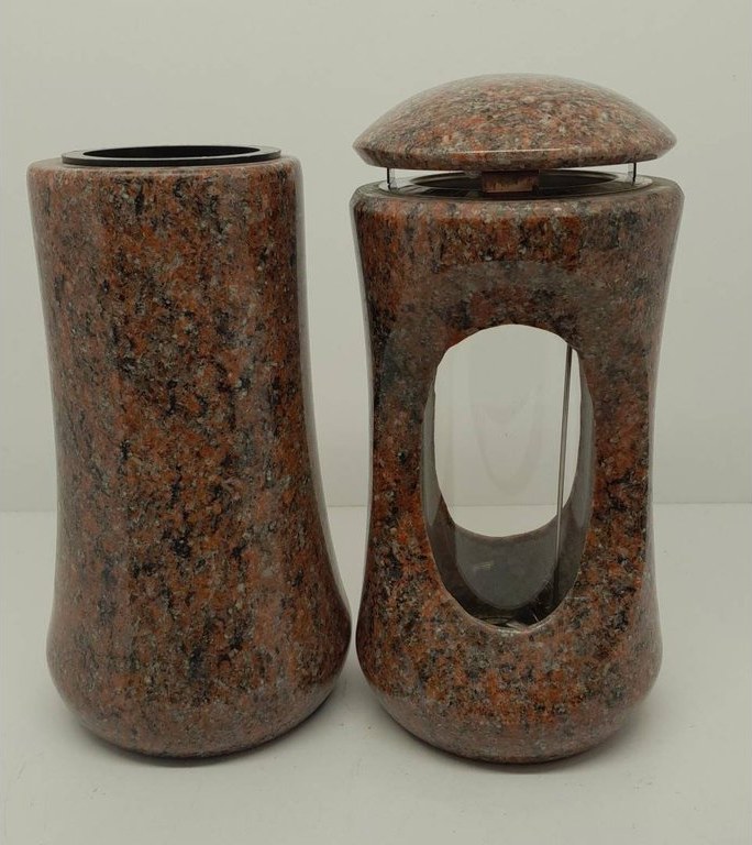 Friedhofs- Set - Lampe und Vase Hasan Green