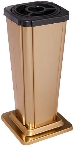 [A394/BRO] Quadratische Vase, gerade - groß (Bronze)