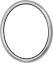 Rahmen oval gebürsteter Edelstahl