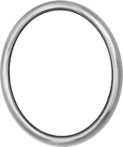 [A649/11X] Rahmen oval gebürsteter Edelstahl (11x15 cm)