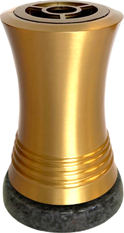 [A1225/BRO] Vase V54 Metall+Stein (Bronze)