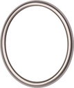 Rahmen oval, poliertes Edelstahl