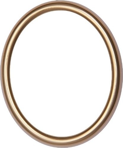 [A3967/11X] Ovaler Rahmen, goldfarben (11x15 cm)