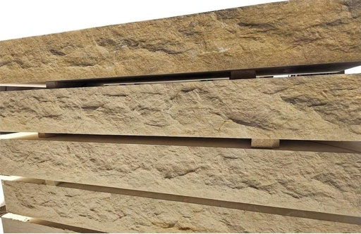 [4171] Massivstufe Kalkstein Siena Antik getrommelt 130 x 35 x 15 cm