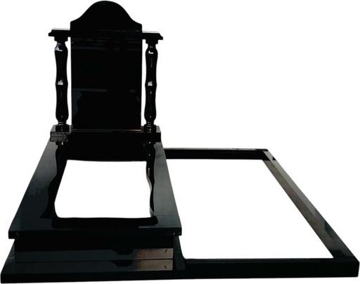[4288] Doppelgrab Granit Nero Assoluto