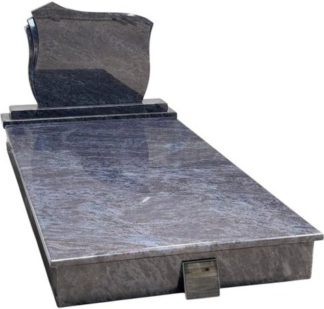 [4308] Einzelgrab Granit Vizag Blue